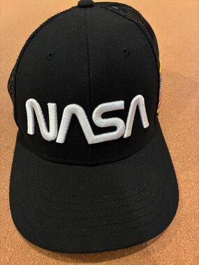 Kids Black NASA Hat - Embroidered Logo